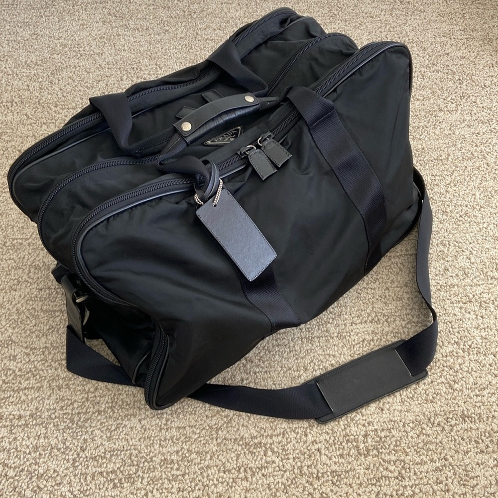Prada Black Medium Nylon Travel Bag